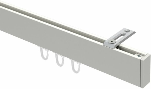 Innenlauf Gardinenstange Deckenmontage Aluminium / Metall eckig 14x35 mm SMARTLINE (Universal) - Paxo Weiß 100 cm