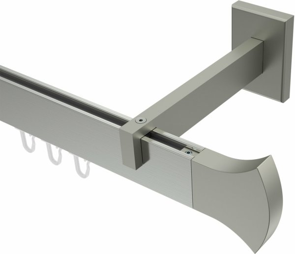 Innenlauf Gardinenstange Edelstahl-Optik eckig 14x35 mm SMARTLINE - Conex (WA lang) 100 cm