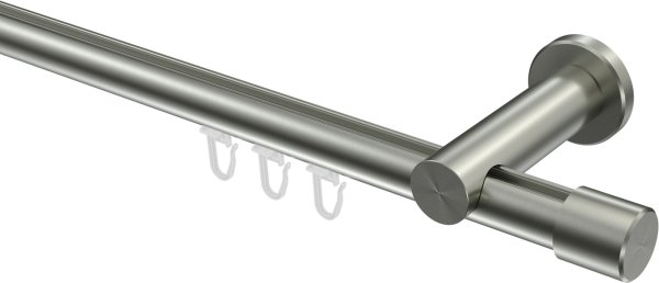 Innenlauf Gardinenstange Edelstahl-Optik 20 mm Ø PLATON - Santo