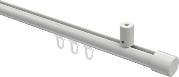 Innenlauf Gardinenstange Aluminium / Metall 20 mm Ø SONIUS - Santo Weiß 100 cm