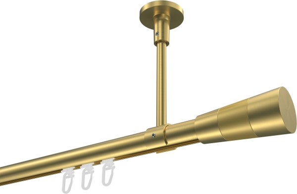 Innenlauf Gardinenstange Messing-Optik 20 mm Ø SONETTE - Tanara