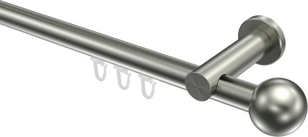 Innenlauf Gardinenstange Edelstahl-Optik 20 mm Ø PLATON - Luino