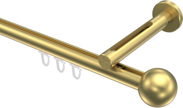 Innenlauf Gardinenstange Messing-Optik 20 mm Ø SITENO - Luino 100 cm