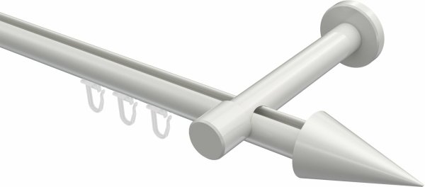 Innenlauf Gardinenstange Aluminium / Metall 20 mm Ø PRESTIGE - Savio Weiß 100 cm