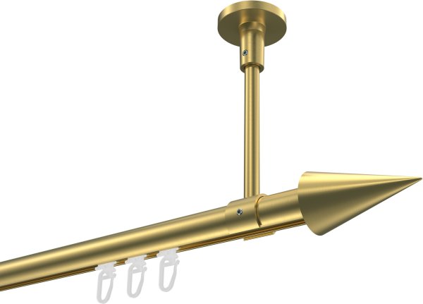 Innenlauf Gardinenstange Messing-Optik 20 mm Ø SONETTE - Savio