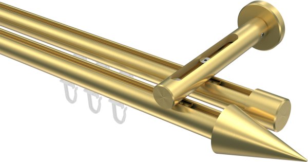 Innenlauf Gardinenstange Messing-Optik 20 mm Ø 2-läufig SITENO - Savio