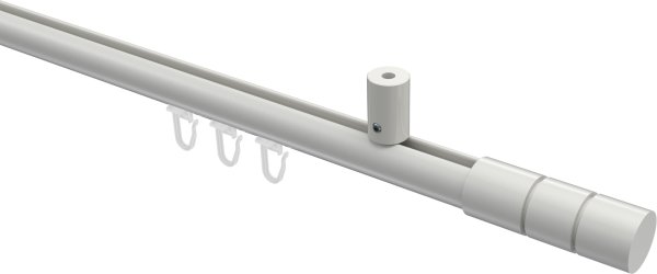 Innenlauf Gardinenstange Aluminium / Metall 20 mm Ø SONIUS - Elanto Weiß 100 cm