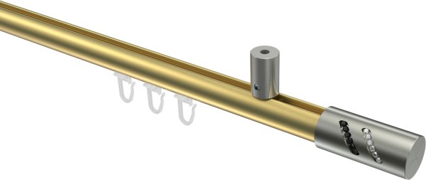Innenlauf Gardinenstange Messing-Optik / Edelstahl-Optik 20 mm Ø SONIUS - Zoena