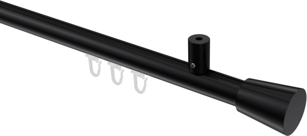 Innenlauf Gardinenstange Aluminium / Metall 20 mm Ø SONIUS - Sitra Schwarz