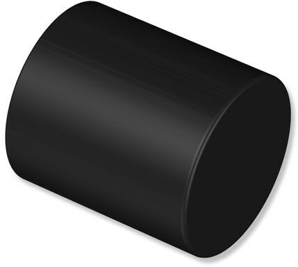 Endstücke Livo (Kappe) Schwarz für Gardinenstangen ausziehbar 16/13 mm Ø (2 Stück) 