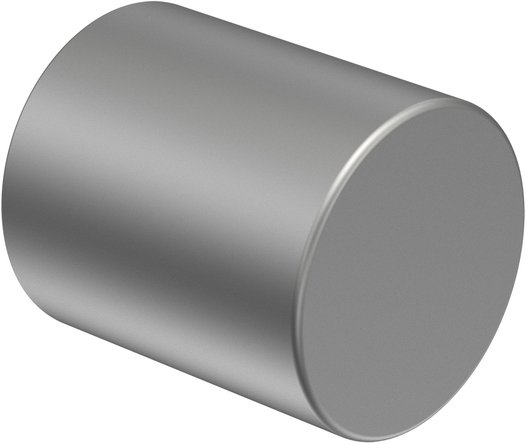 Endstücke Livo (Kappe) Silbergrau für Gardinenstangen ausziehbar 16/13 mm Ø (2 Stück) 
