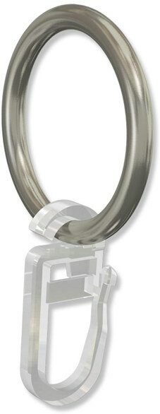 Ringe (Rundringe) Chrom matt Typ H16 für Gardinenstangen 16 mm Ø 10 Stück