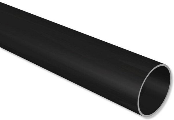 Metallrohr in Schwarz für Gardinenstangen 16 mm Ø 100 cm