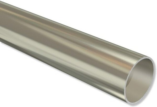 Metallrohr in Chrom matt für Gardinenstangen 16 mm Ø 100 cm