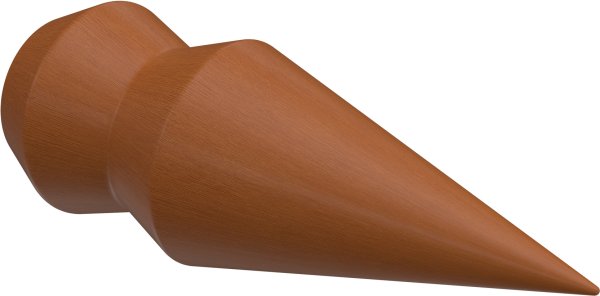 Endstücke Doman (Doppelkegel) Kirschbaum lackiert für Gardinenstangen 16 mm Ø (2 Stück) 