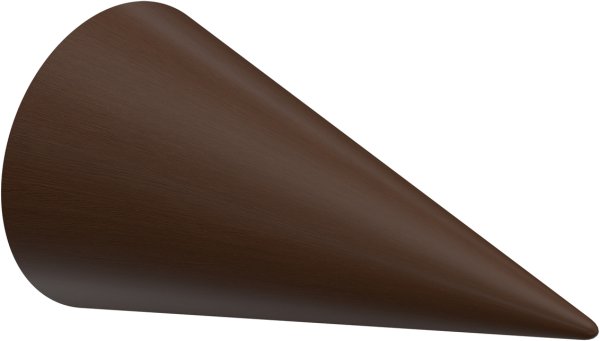 Endstücke Holly (Kegel) Nussbaum lackiert für Gardinenstangen 16 mm Ø (2 Stück) 