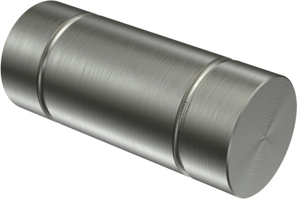 Endstücke Jolly (Rillenzylinder) Edelstahl für Gardinenstangen 16 mm Ø (2 Stück) 