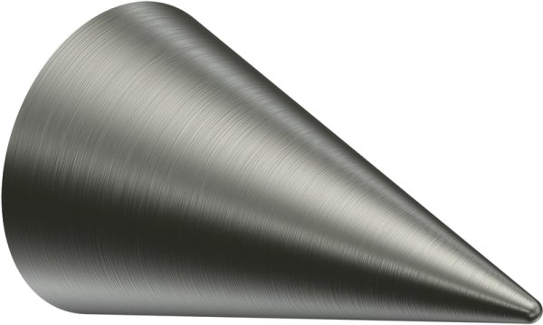 Endstücke Scarano (Kegel) Edelstahl-Optik für Gardinenstangen 16 mm Ø (2 Stück) 