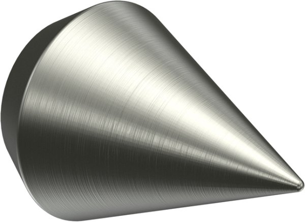 Endstücke Castello (Doppelkegel) Edelstahl für Gardinenstangen 16 mm Ø (2 Stück) 