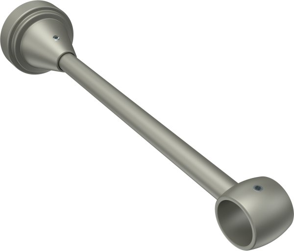 Träger Primus Chrom matt 1-läufig 17 cm für Gardinenstangen 16 mm Ø 