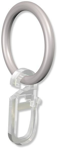 Ringe (Rundringe) Silbergrau Typ G16 für Gardinenstangen 16 mm Ø 16 Stück