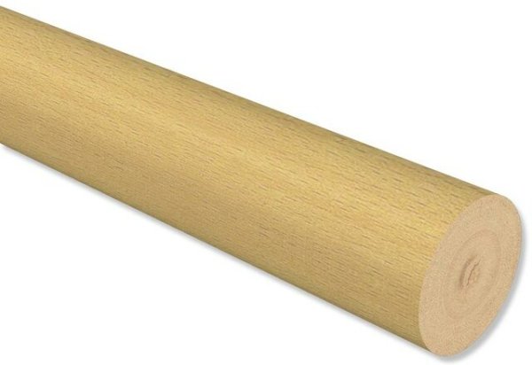 Holzstange in Buche lackiert für Gardinenstangen 16 mm Ø 140 cm