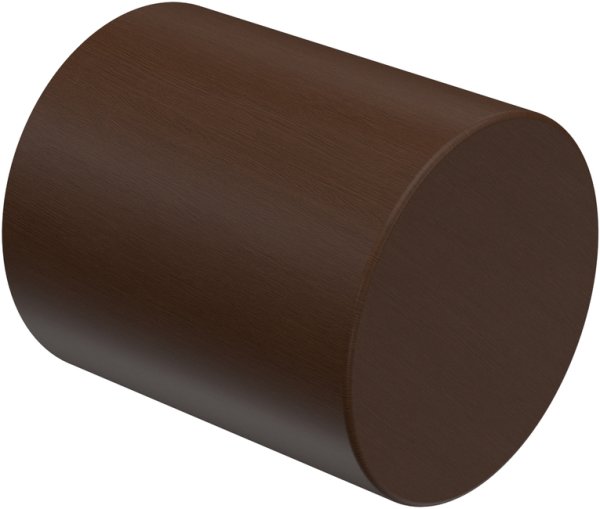 Endstücke Feta (Kappe) Nussbaum lackiert für Gardinenstangen 20 mm Ø (2 Stück) 