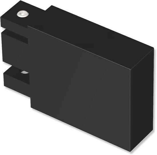 Endstücke Lox (Quader) Schwarz für Innenlaufstangen 14x35 mm (2 Stück) 