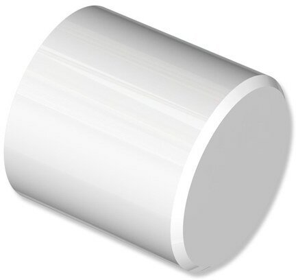 Endstücke Santo (Kappe) Weiß für Gardinenstangen 20 mm Ø (2 Stück) 