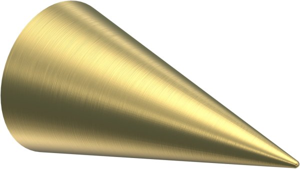 Endstücke Savio (Kegel) Messing-Optik für Gardinenstangen 20 mm Ø (2 Stück) 