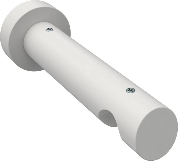 Träger Talent Weiß lackiert 1-läufig 12 cm für Innenlaufstangen 20 mm Ø 