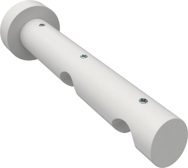 Träger Talent Weiß lackiert 2-läufig 9 und 15 cm für Innenlaufstangen 20 mm Ø 