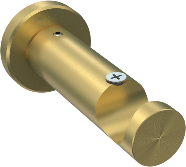 Träger Platon Messing-Optik 1-läufig 7,5 cm für Gardinenstangen 20 mm Ø