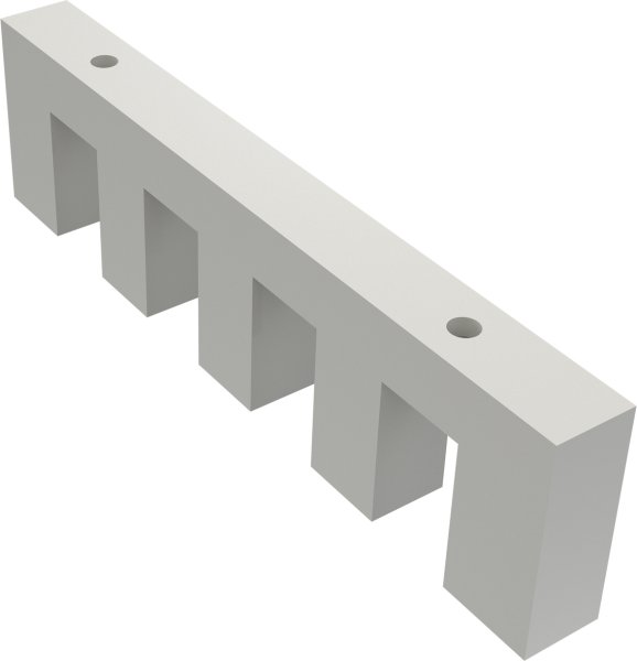 Deckenträger Smartline Weiß 4-läufig 1 cm für Innenlaufstangen 14x35 mm