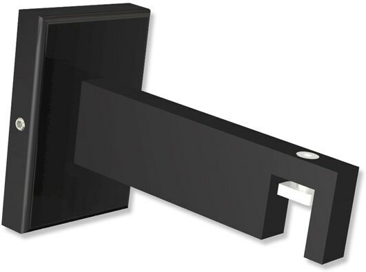 Träger Smartline Schwarz 1-läufig 9 cm für Innenlaufstangen 14x35 mm 