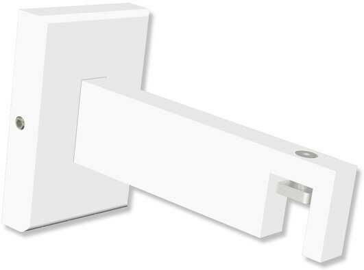 Träger Smartline Weiß 1-läufig 9 cm für Innenlaufstangen 14x35 mm 