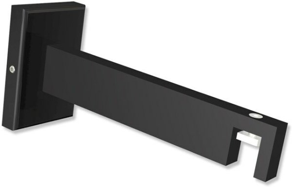 Träger Smartline Schwarz 1-läufig 13,5 cm für Innenlaufstangen 14x35 mm 