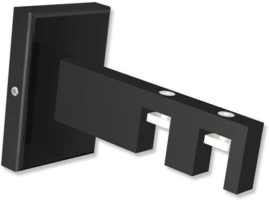 Träger Smartline Schwarz 2-läufig 6 und 9 cm für Innenlaufstangen 14x35 mm 