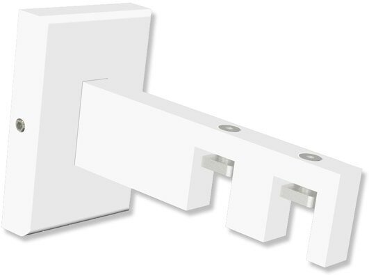 Träger Smartline Weiß 2-läufig 6 und 9 cm für Innenlaufstangen 14x35 mm 