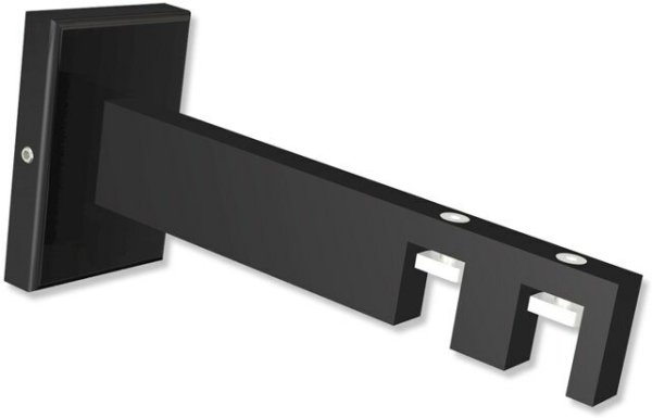 Träger Smartline Schwarz 2-läufig 10,5 und 13,5 cm für Innenlaufstangen 14x35 mm 