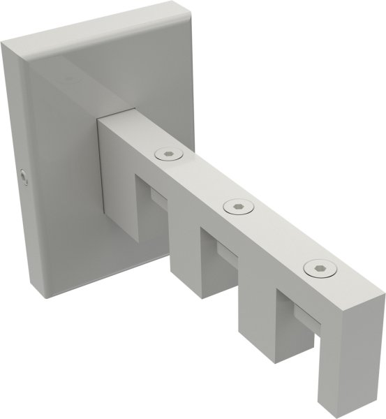 Träger Smartline Weiß 3-läufig 3, 6 und 9 cm für Innenlaufstangen 14x35 mm 