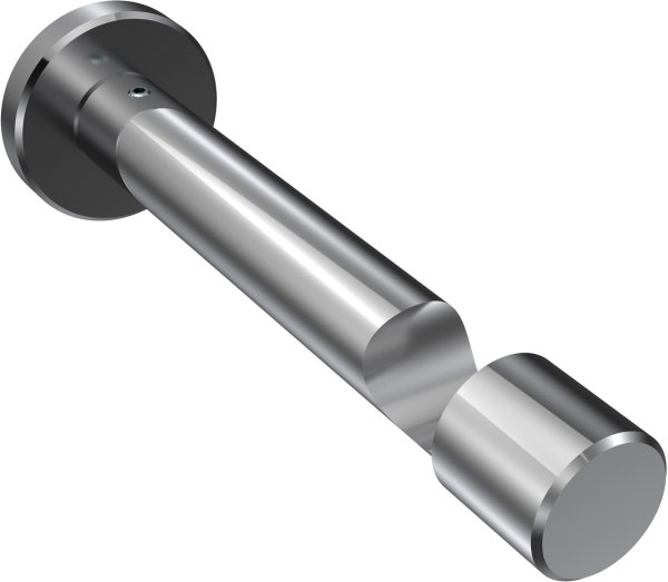 Träger Prestige Chrom 1-läufig 10,5 cm für Gardinenstangen 20 mm Ø