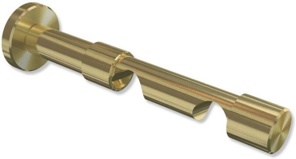 Träger Prestige Messing-Optik 2-läufig 8 und 13 cm für Gardinenstangen 20 mm Ø 