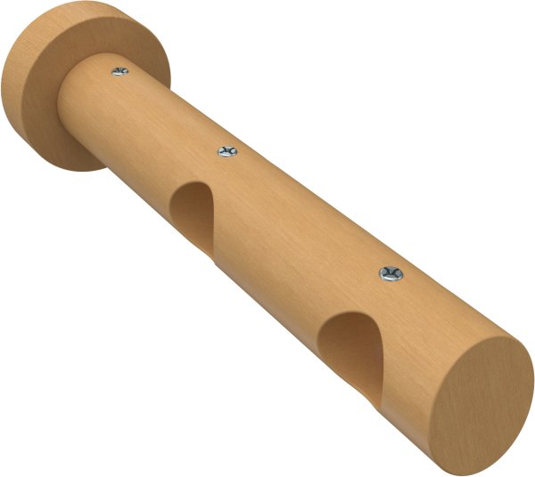 Träger Talena Buche lackiert 2-läufig 9 und 15 cm für Gardinenstangen 20 mm Ø 