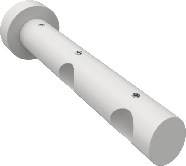 Träger Talena Weiß lackiert 2-läufig 9 und 15 cm für Gardinenstangen 20 mm Ø 