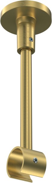 Deckenträger Sonette Messing-Optik 1-läufig 13 cm für Gardinenstangen 20 mm Ø 