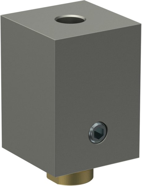 Deckenträger Quadline Satin-Silber 1-läufig 2,5 cm für eckige Innenlaufstangen (2 Stück)