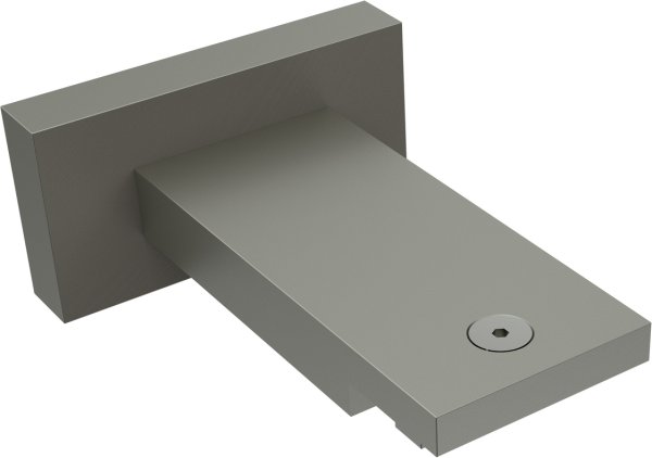 Träger Quadline Satin-Silber 1-läufig 8 cm für Innenlaufstangen 20x20 mm