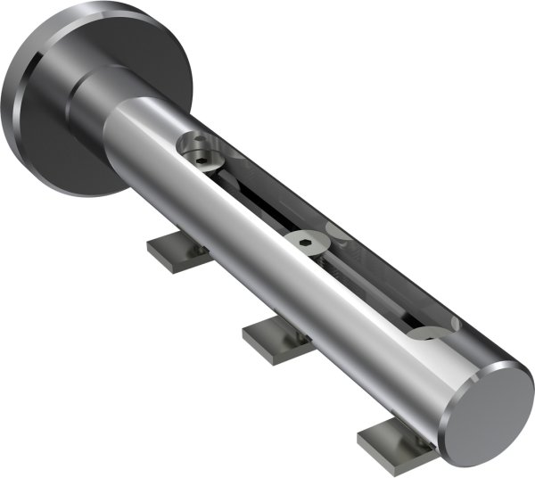 Träger Siteno Chrom 1-3-läufig 4,5 bis 11,5 cm für Innenlaufstangen 20 mm Ø 