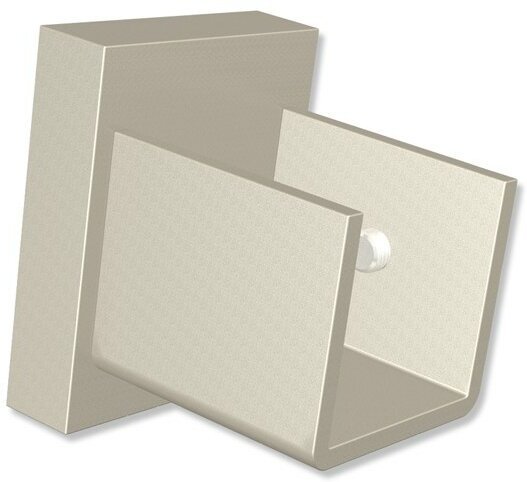 Wandlager Satin-Silber für Innenlaufstangen 20x20 mm